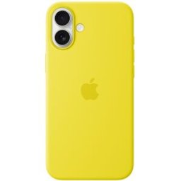 Apple Funda de silicona Amarillo carambola con MagSafe para iPhone 16 Plus.