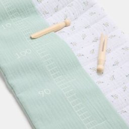 Cotton Juice Baby Home Medidor para bebés colección Sésamo, estampado flores. (100 X 25 X 2 cm) Verde Mint niño