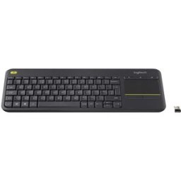 Logitech Teclado Smart TV K400 Plus Inalámbrico Negro.