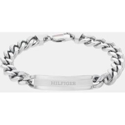 Tommy Hilfiger Pulsera de hombre Clash de acero. Plata