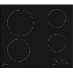Indesit Placa vitrocerámica 4 zonas de cocción - RI 161 C (ES). Negro