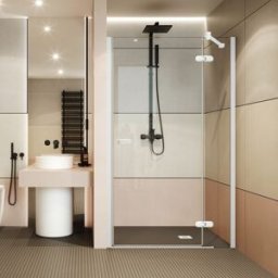 Profiltek Mampara de ducha frontal Galilea GA-206 . (De 91 a 120 cm) Blanco mate