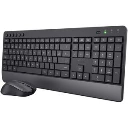 Trust Teclado + Ratón inalámbricos Trezo. Negro