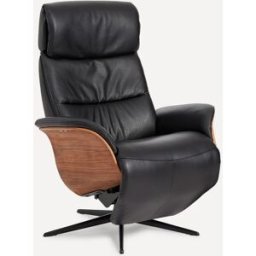 El Corte Inglés Sillón relax eléctrico de piel semi anilina Ford . Negro
