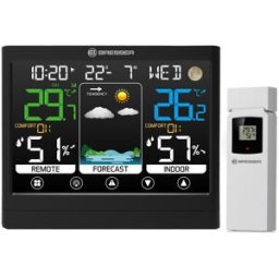Bresser Estación Meteorológica MeteoTemp BF con Pantalla Táctil. Negro / Blanco