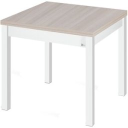 El Corte Inglés Mesa extensible con pata blanca Dima. Blanco / Olmo