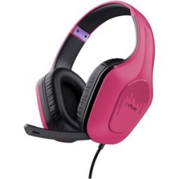 Trust Auriculares Gaming con micrófono GXT415 ZIROX rosa. Rosa