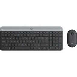 Logitech Teclado + ratón inalámbricos Slim Combo MK470. Gris Grafito
