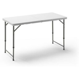 BriCor Mesa Plegable Resina 120 cm. Blanco