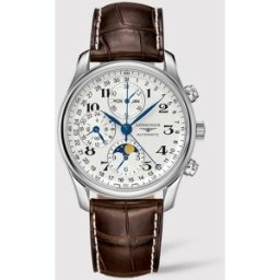 Longines Reloj de hombre L26734783 The Master Collection automático de piel marrón. Plateado