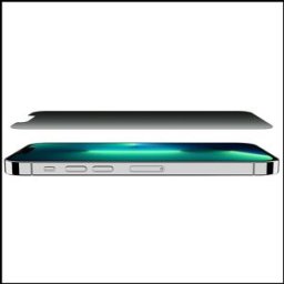 Belkin Protector de pantalla de cristal templado Privacy con revestimiento antimicrobiano para iPhone 14 / 13 / 13 Pro. Negro