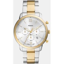 Fossil Reloj de hombre Neutra FS6112 cronógrafo de acero bicolor. Plateado