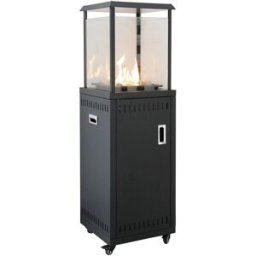 Nora Flame Estufa de gas exterior Kauai de 9 kw. Negro