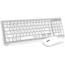 SUBBLIM Teclado y ratón inalámbricos Combo Dual Prestige multidispositivo. Plata