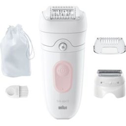 Braun Depiladora eléctrica Silk-épil 5, inalámbrica, uso en seco y húmedo. Blanco / Flamenco