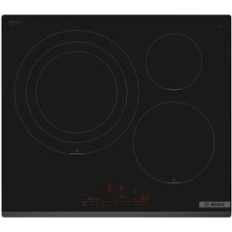 Bosch Placa de inducción con 3 zonas de cocción, sin perfiles - PID631HC1E. Negro
