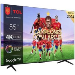 TCL TV LED 139,7 cm (55') 55P755, 4K UHD HDR, Wide Color Gamut, Smart TV by Google TV, Dolby Vision y Atmos, compatible con Google Assistant. Titanio