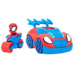 Jazwares Vehículo de juguete Web Strike 2 en 1 Spidey and Friends .