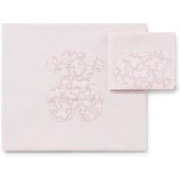 Tous Juego 4 piezas para mini cuna (50x80): funda nórdica, funda almohada, relleno nórdico y almohada Baby Hkaos. Rosa niño