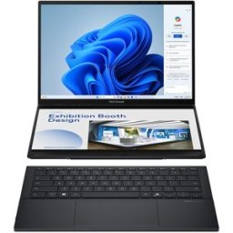 Asus Portátil Zenbook Duo UX8406CA-QL335W, Intel Core Ultra 7-255H, 32GB, 1TB SSD, 14' OLED, W11. Gris