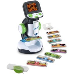 Vtech Microscopio educativo multimedia, Microscopio interactivo con pantalla y + 240 imágenes y vídeos de la BBC .
