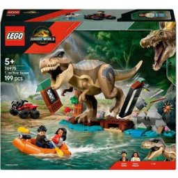 Lego Juego de construcción Huida por el Río y T. rex a la Caza Jurassic World - 76975.