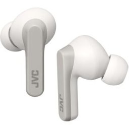 JVC Auriculares de botón HA-A9T-A-E True Wireless con micrófono. Blanco / Gris