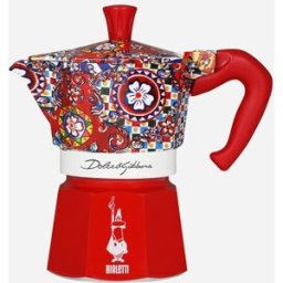 Bialetti Cafetera Moka Express Dolce & Gabbana . (3 Tazas) Rojo
