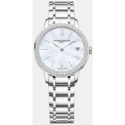 Baume & Mercier Reloj de mujer Classima M0A10478 de acero y diamantes. Plata