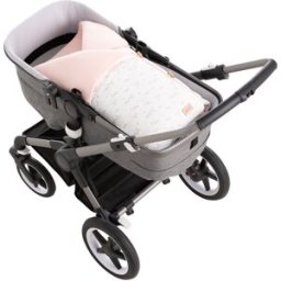 Cambrass Saco para capazo cruzado Norababybags by Leatherette. Rosa claro niño