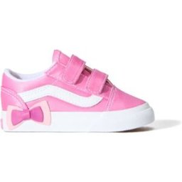 Vans Zapatillas casual de bebé Old Skool V Bow . (19) Rosa