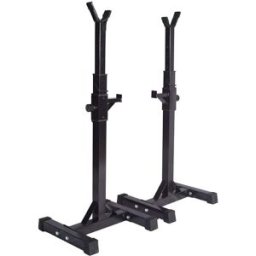 Fitness Tech Soporte Squat Rack Press Banca Sentadillas . Blanco