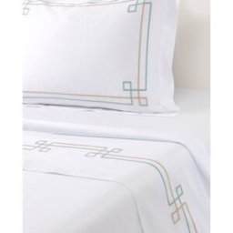 Yves Delorme Sábana encimera algodón satén Villa . (Cama 150 cm) Blanco