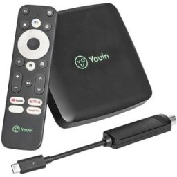 Youin Receptor You-Box T2, Android TV, sintonizador TDT integrado, Asistente de Google & Chromecast built-in. Negro