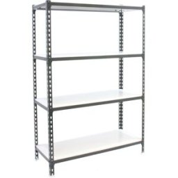 SIMONRACK Estantería metálica Simonclick Megaplus 4 Baldas 120x150x40 cm. (120 x 150 x 40 cm) Antracita / Blanco