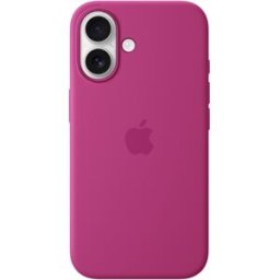 Apple Funda de silicona Fucsia con MagSafe para iPhone 16.