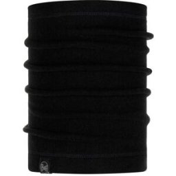 Buff Bufanda de punto unisex Solid Black . (Única) Negro