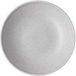 Thomas Plato hondo Clay . (23 cm) Blanco