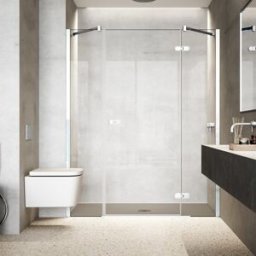 Profiltek Mampara de ducha frontal Galilea GA-209 . (De 201 a 230 cm) Cromo