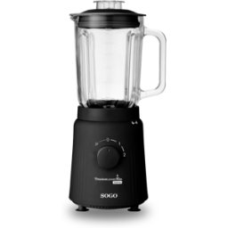 Sogo Batidora de vaso BAT-SS-5570 con función pulso y picadora 1000W. Negro