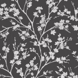 Saint Honore Papel pintado Isla Secret Garden . (0,53 x 10 m) Negro