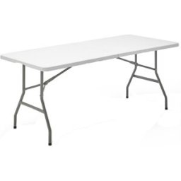 BriCor Mesa Plegable Resina 180 cm. Blanco