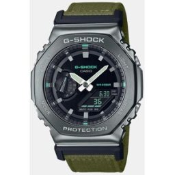 Casio Reloj de hombre G-Shock GM2100CB3AER textil verde. Verde