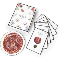 Extrem Puro Extremadura Estuche Gourmet de 6 sobres loncheados de 80gr con Jamón, Paleta, Chorizo, Salchichón, Presa y Lomo de bellota 100% ibérico.