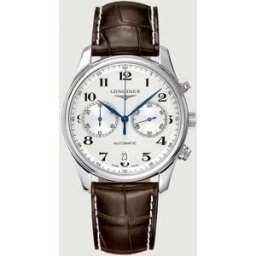 Longines Reloj de hombre L26294783 The Master Collection automático de piel marrón. Plateado