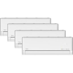 Midea Aire acondicionado Multisplit 4x1 Inverter con 2262 frig/h + 2262 frig/h + 3027 frig/h + 3027 frig/h - 4X1 10,5KW Sols. Blanco