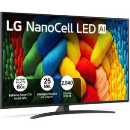LG TV LED NanoCell AI 139cm (55') 55NANO81A6A, 4K Smart TV. Negro