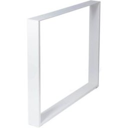 REI Pata Fija Soporte Cuadrado Acero Estilo Industrial L para Mesa. Blanco