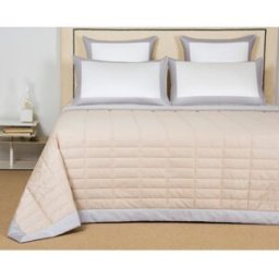 Frette Edredón satén de algodón Rectangular . (Cama 180 cm) Gris