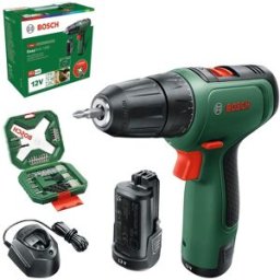 Bosch Taladro Atornillador a Batería EasyDrill 12 V +Batería + Set 34 Accesorios. Verde / Negro